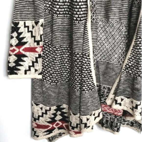 Southwest Open Long Cardigan Hooded Large Duster - Picture 3 of 8